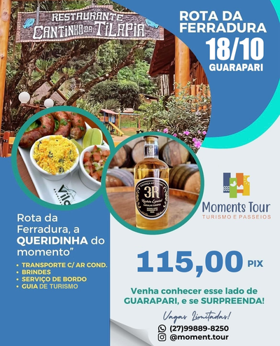 Excursão Guarapari. Embarque: Vila Velha - ES