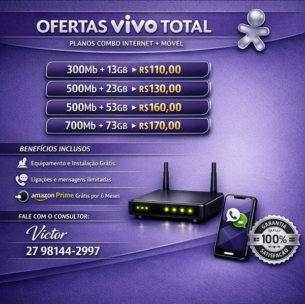 Internet Fibra WIFI + Internet Móvel
