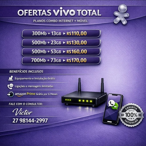 Internet Fibra WIFI + Internet Móvel