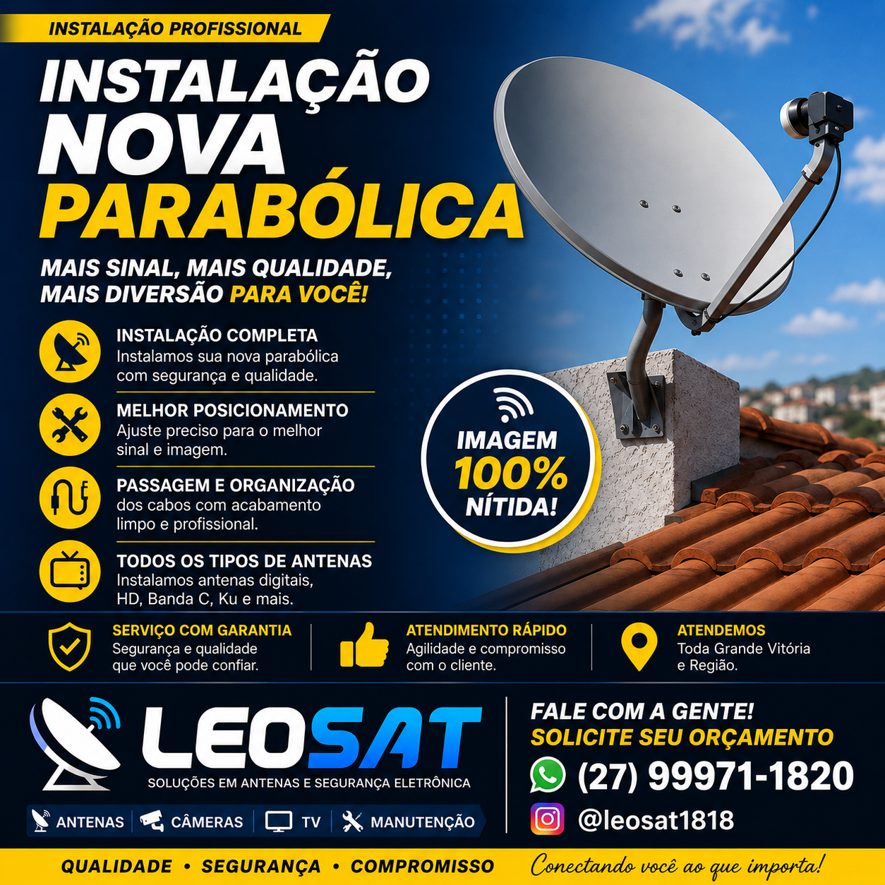 📡 Instalação de Antenas e Câmeras CFTV 📹 Tenha Mais Conforto, Sinal de Qualidade e Segurança