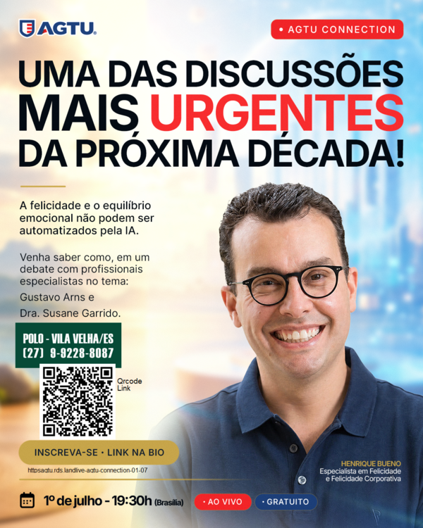 MESTRADO AGTU LIVE GRATUITA 01 - 07 - 2026