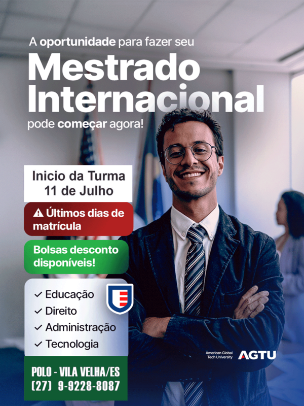 Mestrado Internacional (Matriculando-se Nesta Plataforma Temos A Informação do Desconto).