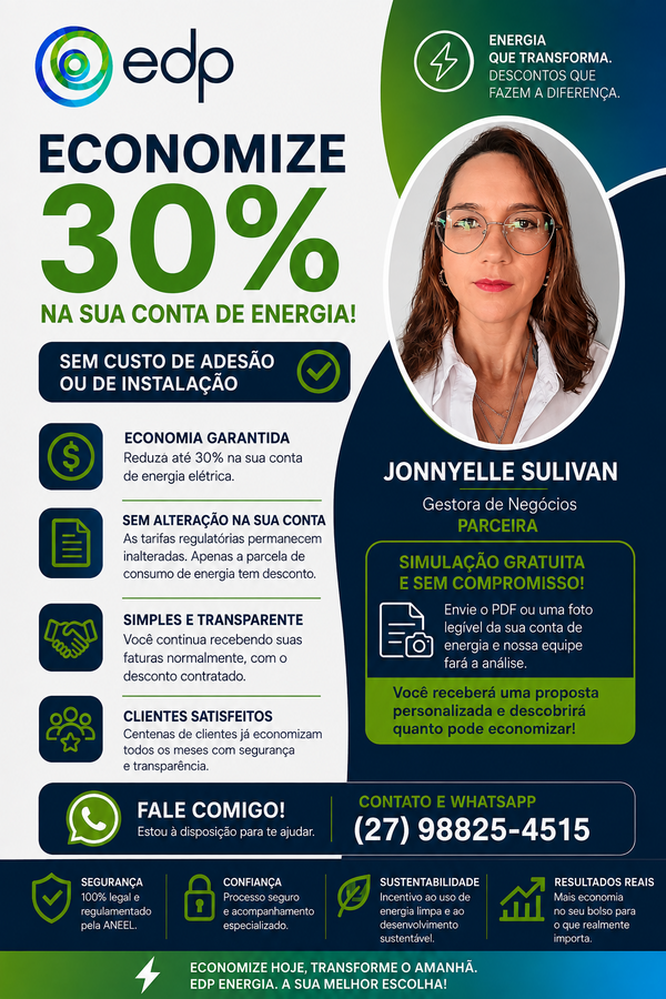 Energia Renovável 30% de Desconto